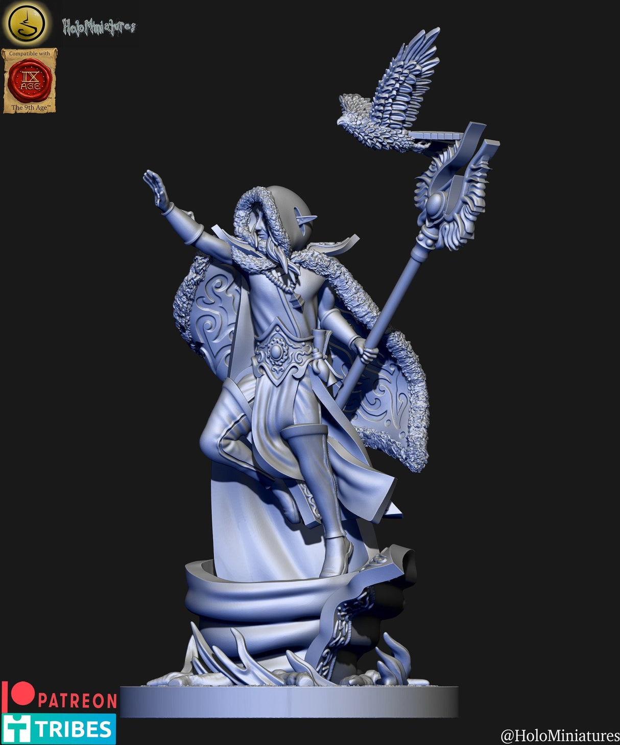 Holo Miniatures Highborn Elves Mage 2 - BrodaForge