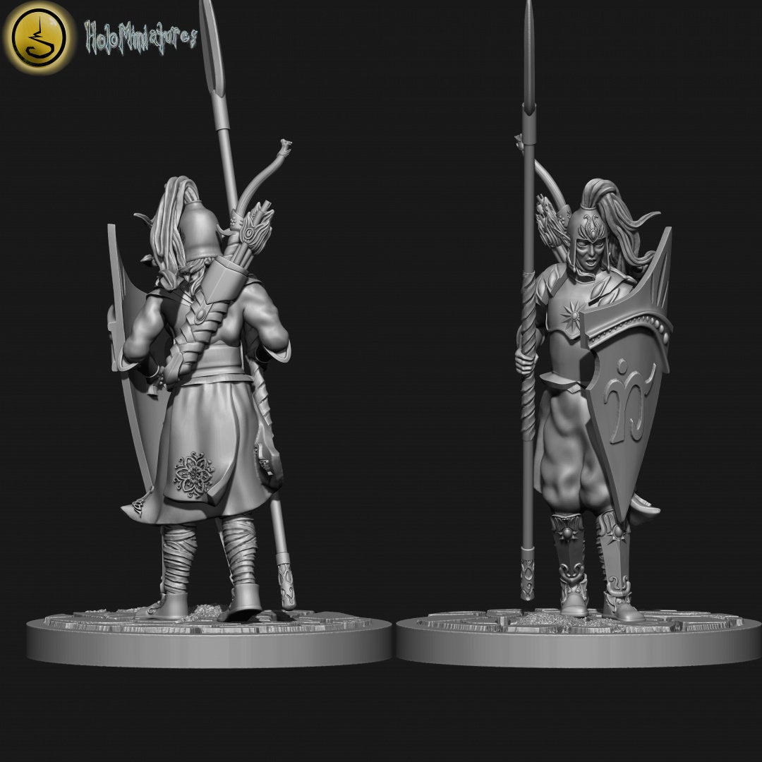 Holo Miniatures Highborn Elves Spearman - BrodaForge