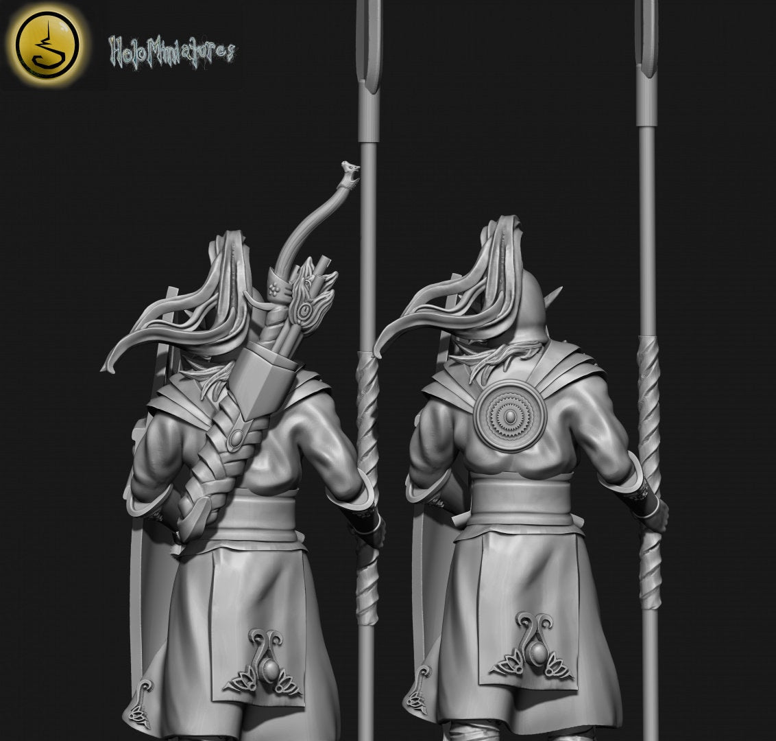 Holo Miniatures Highborn Elves Spearman - BrodaForge