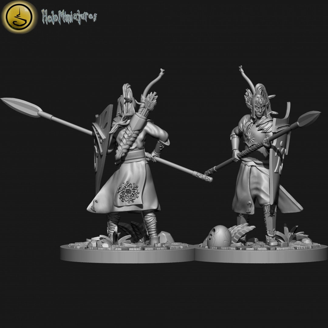 Holo Miniatures Highborn Elves Spearman - BrodaForge