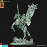 Holo Miniatures Sylvan Elves Battle Standard Bearer on horse - BrodaForge