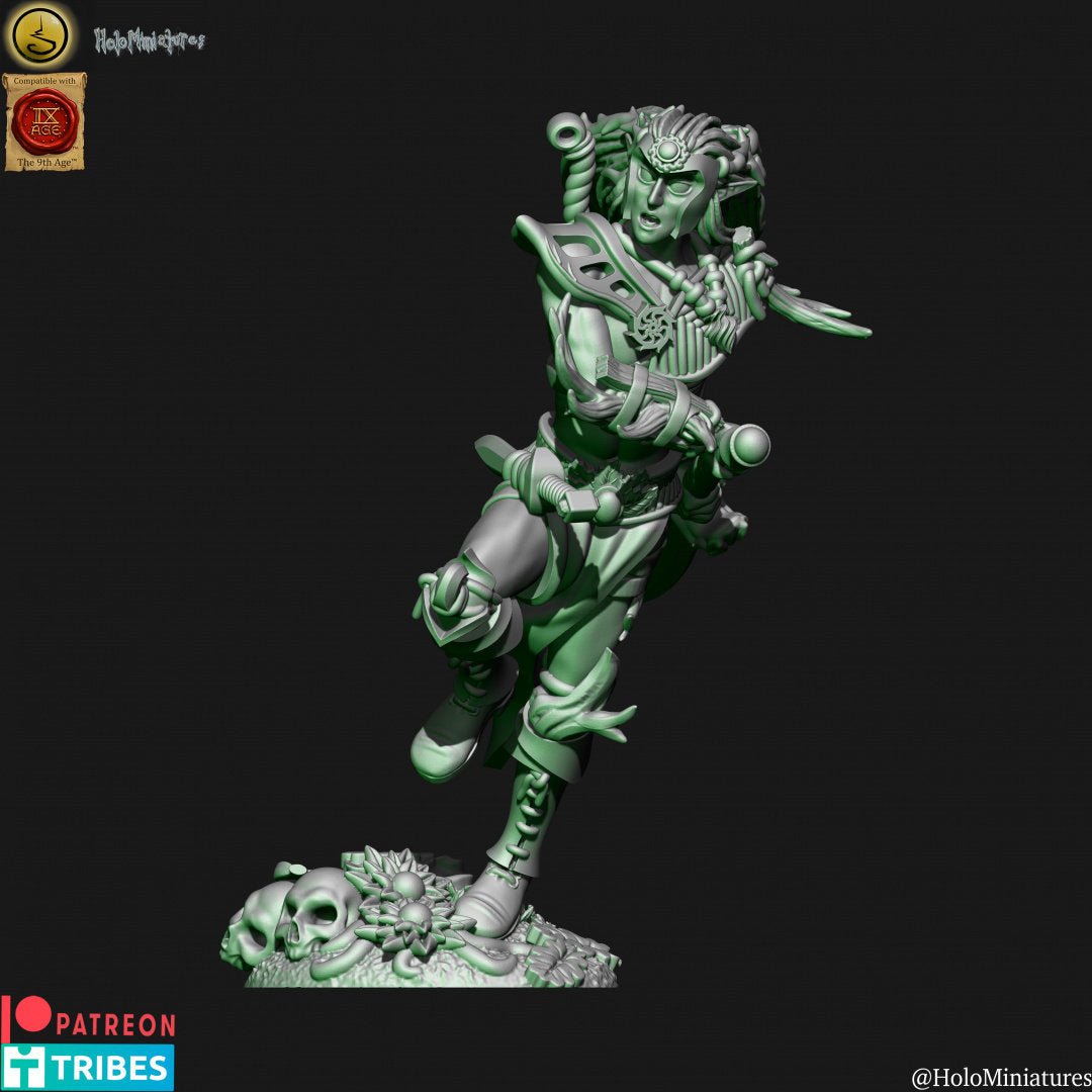 Holo Miniatures Sylvan Elves Bladedancer hero - BrodaForge