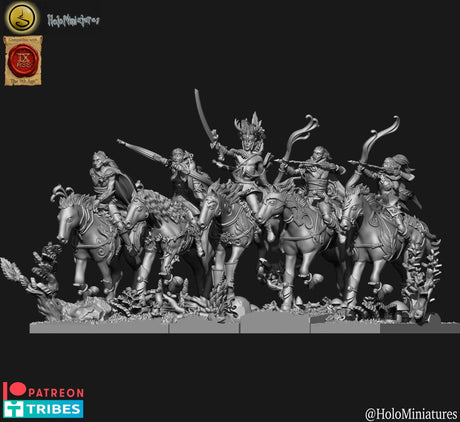 Holo Miniatures Sylvan Elves Glade Riders - BrodaForge