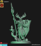 Holo Miniatures Sylvan Elves Hero with spear - BrodaForge