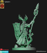 Holo Miniatures Sylvan Elves Hero with spear - BrodaForge