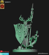 Holo Miniatures Sylvan Elves Hero with spear - BrodaForge