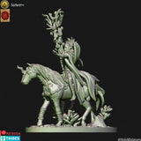 Holo Miniatures Sylvan Elves Mage on horse - BrodaForge