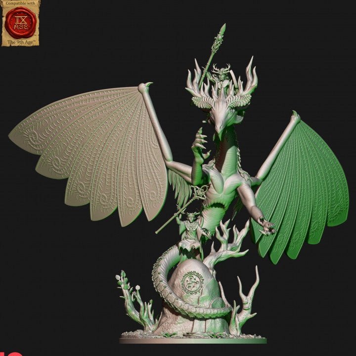 Holo Miniatures Wood Elves faerie dragon and even twins - BrodaForge