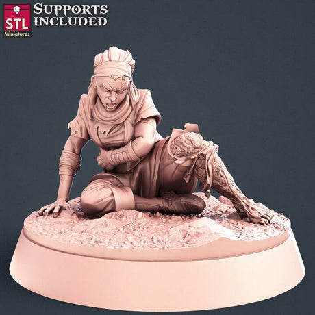 Injured Villager STL Miniatures - BrodaForge