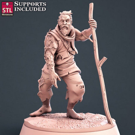 Injured Villager STL Miniatures - BrodaForge