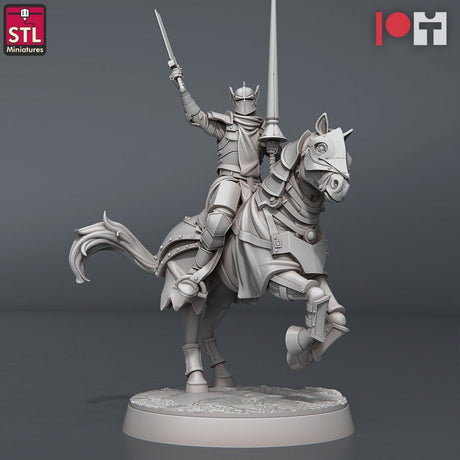 Jousting Combatant B STL Miniatures - BrodaForge