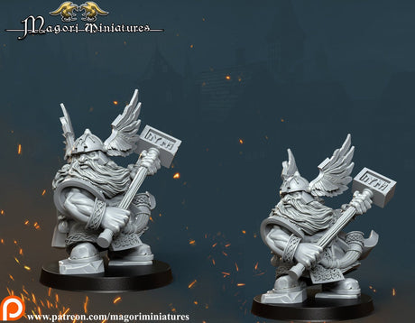 Magori Miniatures Dwarves Treasure Hunters Noble - BrodaForge
