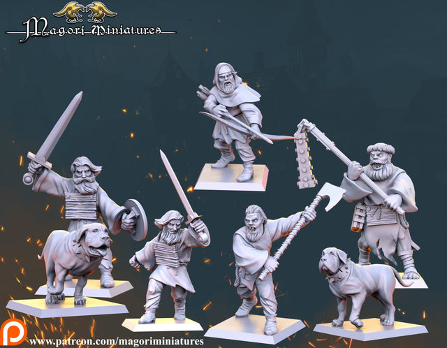 Magori Miniatures Witch Hunters warband 1 - BrodaForge