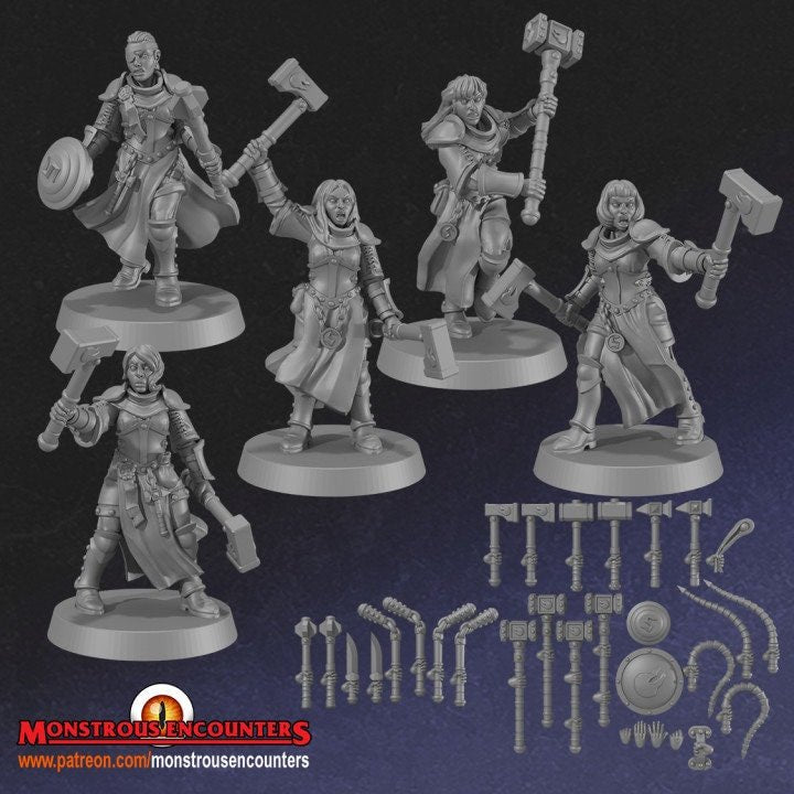 Monstrous Encounters Sisters of Sigmus Adepts x5 - BrodaForge