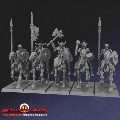 Monstrous Encounters Skeleton Horsemen Unit - BrodaForge