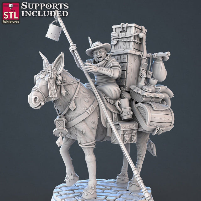 Peddler With Mule STL Miniatures - BrodaForge