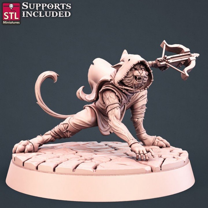 Tabaxi Assassins STL Miniatures - BrodaForge