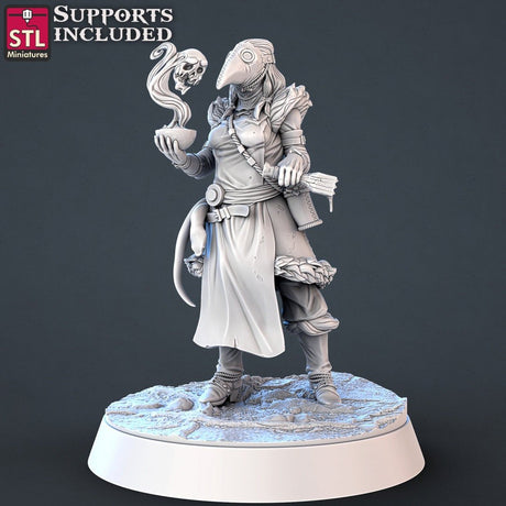 Toxic Vendor Female STL Miniatures - BrodaForge