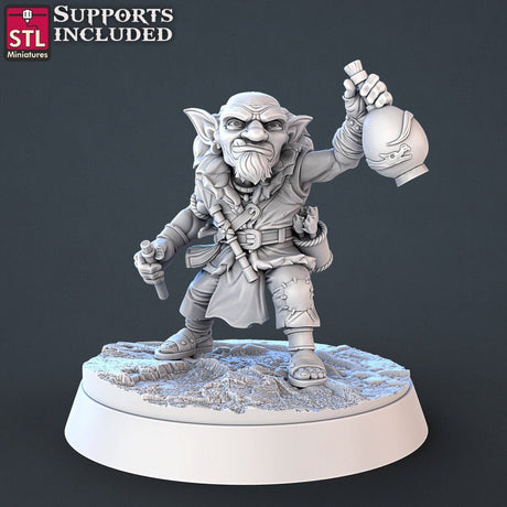 Toxic Vendor Goblin STL Miniatures - BrodaForge