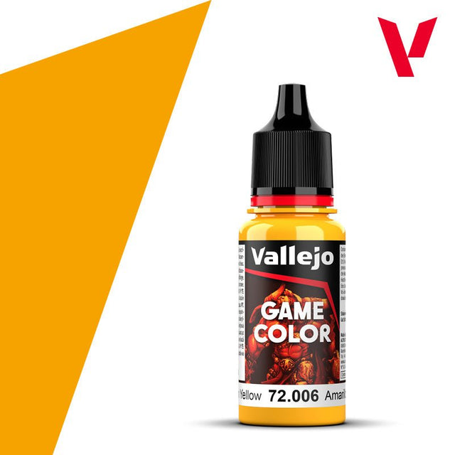 VALLEJO 72006 Game Color 18 ml. Sun Yellow - BrodaForge