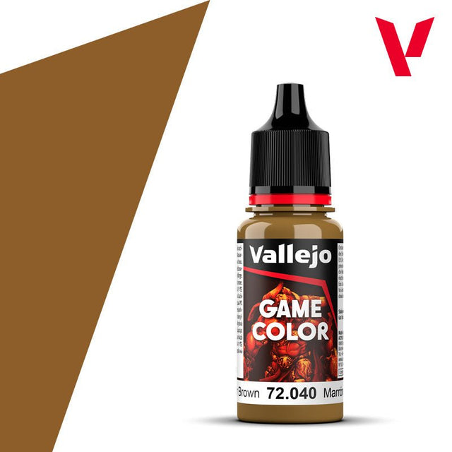 VALLEJO 72040 Game Color 18 ml. Leather Brown - BrodaForge